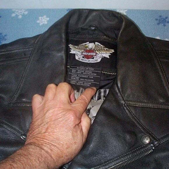 Rare Harley Davidson Leather Motorcycle Jacket Since 1903 painted